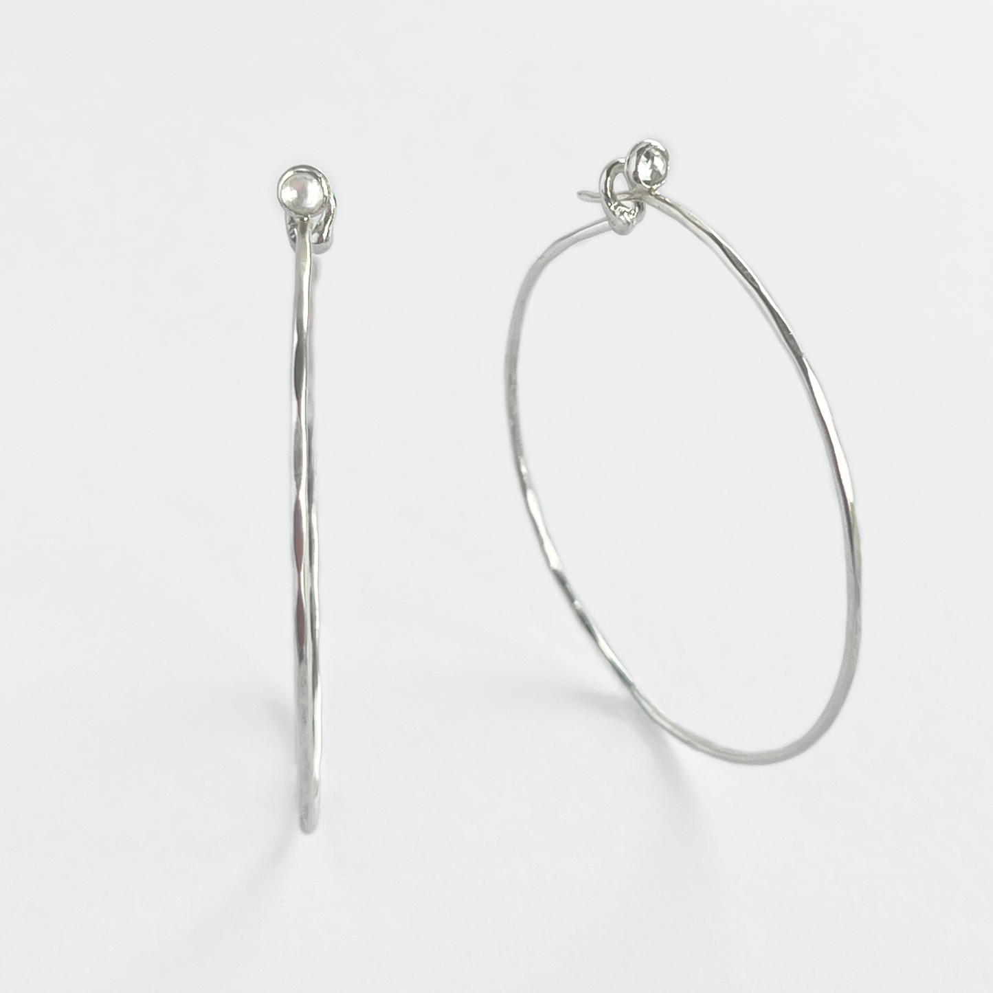 Silver Bella Hoops