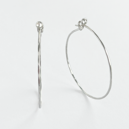 Silver Bella Hoops
